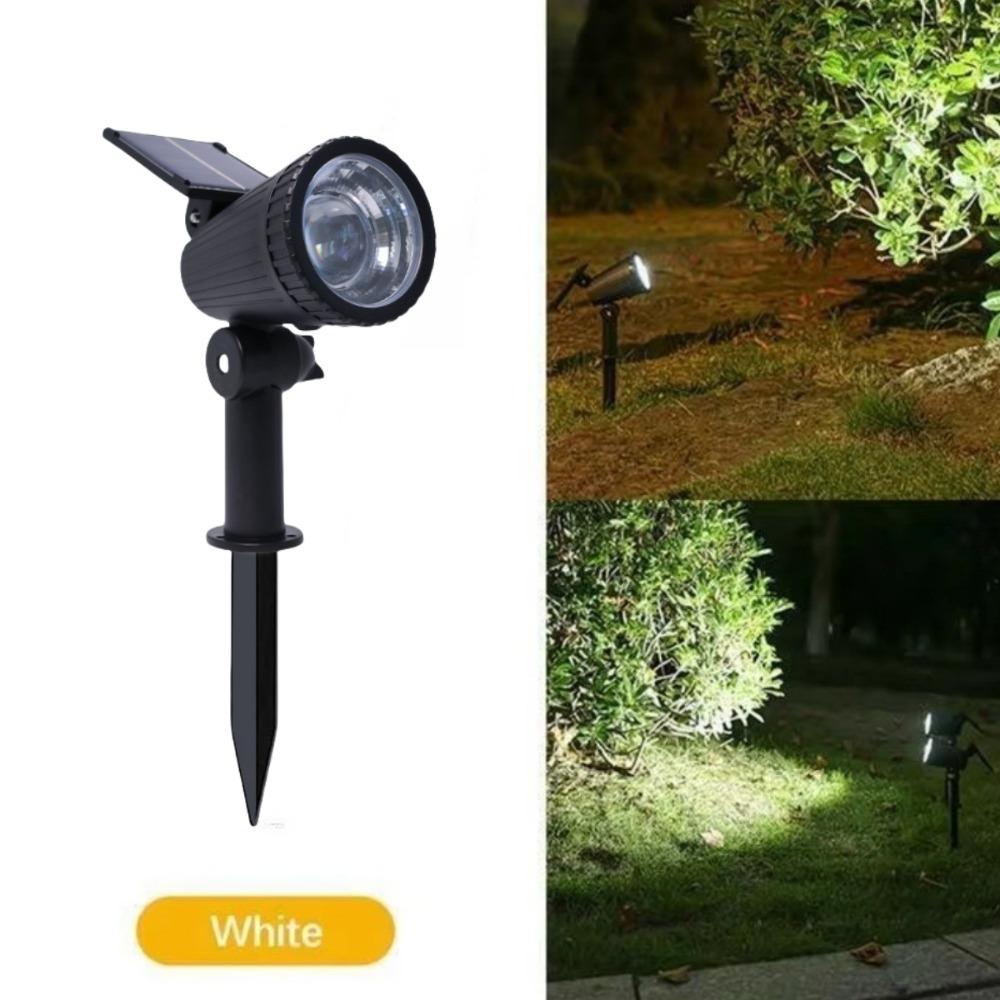 1/9LED Garden Spot Lights Brightness Adjustable Lawn Decor Lighting Solar Spotlights For Outdoor 1LED White Light
