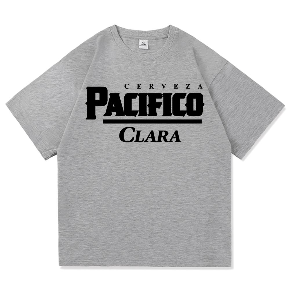 

La Cerveza Del Pacifico Beer T Shirt Men/Women Aesthetic Cerveza Pacífico Clara Tshirt Vintage 80 s 90 s Cotton Tees Shirts Tops M