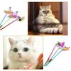 3Pcs Fake Mouse Feather Wand Chases Exercise Cat Teaser Stick Interactive Toy