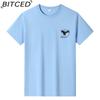 BITCED Bavlněné tričko s krátkým rukávem Pánská móda Košile s volným polovičním rukávem Košile s potiskem