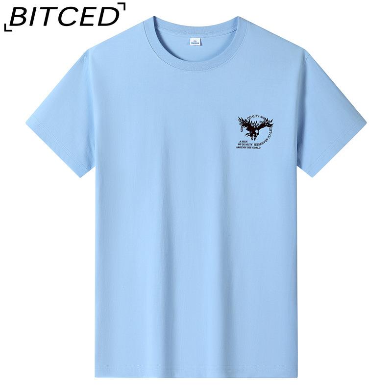 BITCED Хлопковая футболка с коротким рукавом, мужская модная свободная рубашка с половиной рукава, сострадательная рубашка с принтом