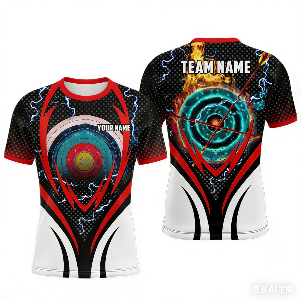 Archery Sports 3D Print Men's T-shirts Personalized Club Team Member T-Shirt Fashion Loose Short Sleeve Comfortable Plus Siz T-shirts