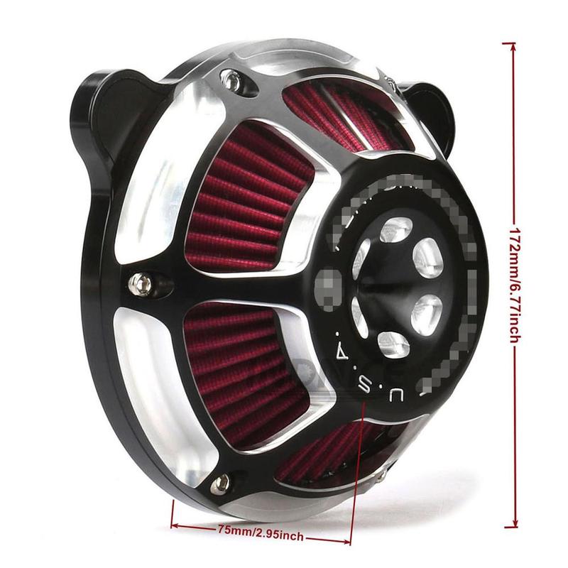 For Harley Dyna Air Cleaner Kit Air Intake Filter 1997-2017 Fat Street Bob 1997-2015 Softail 97-07 Touring