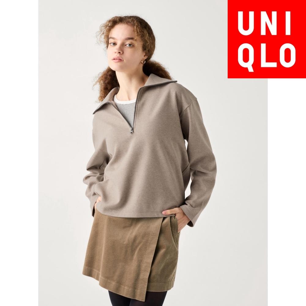 

Uniqlo Япония Матовый джерси Пуловер 06 GRAY/XS