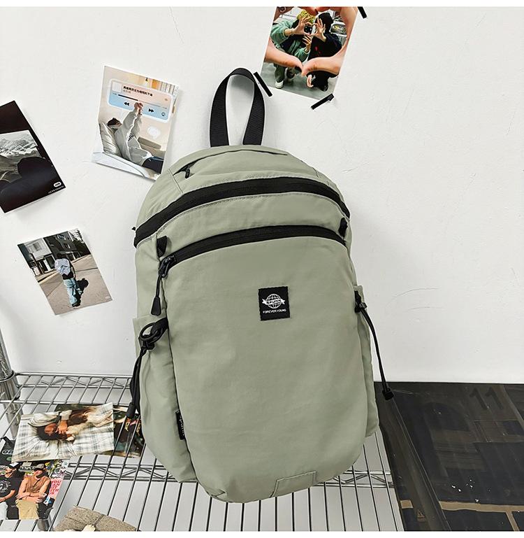 Schoolbag Minimal Soft Light Mist Moist Cool Functional Tooling Wind Backpack Neutral Light Commuter Outdoor Lightweight Backpack