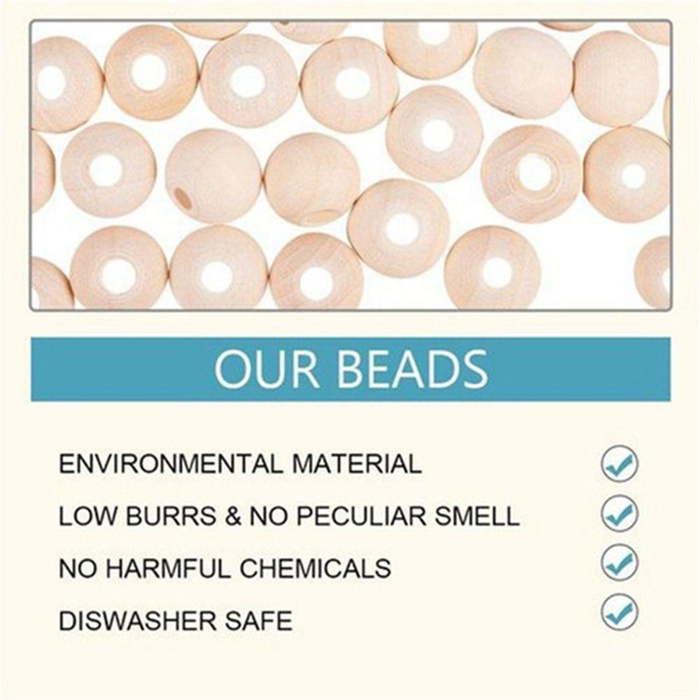 Unfinished Bracelet Jewelry Making Charms Necklace Accessories Loose Beads Round Balls Wood Beads