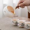 Gold-Inlaid Jade Porcelain Tea Set