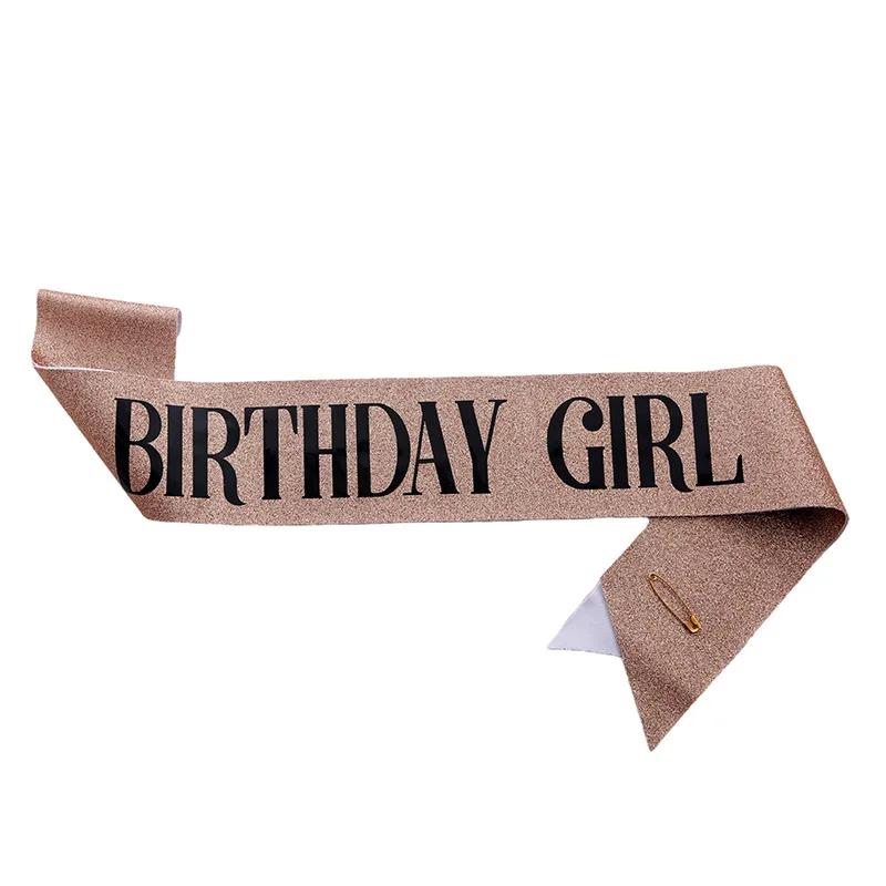 Happy Birthday Queen Girl Satin Sash 21 30 50 Birthday Sash Party Supplies Birthday Decoration Wedding Anniversary Decors