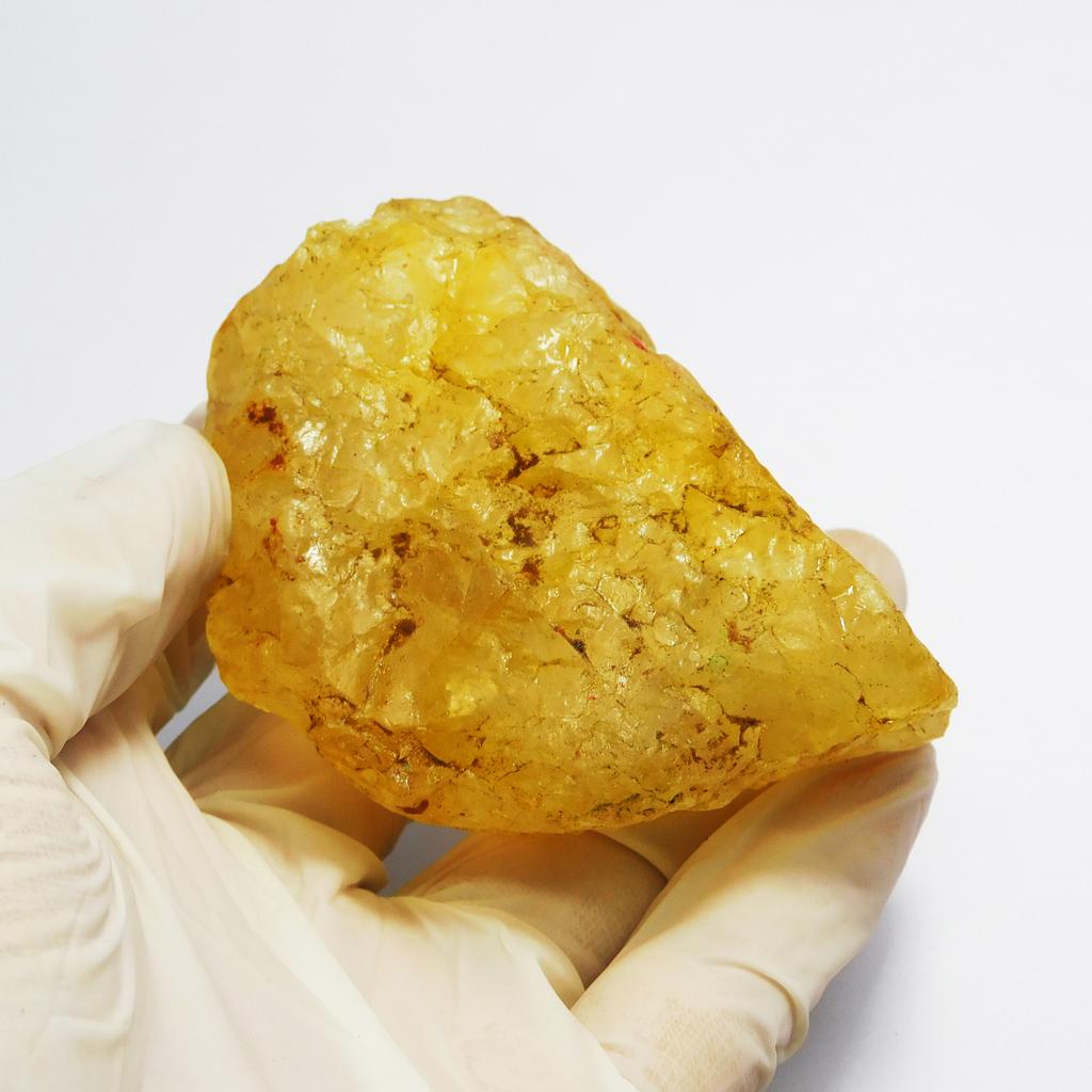 94 Ct Natural Yellow Sapphire Uncut Rough Dyed Raw Loose Gemstone