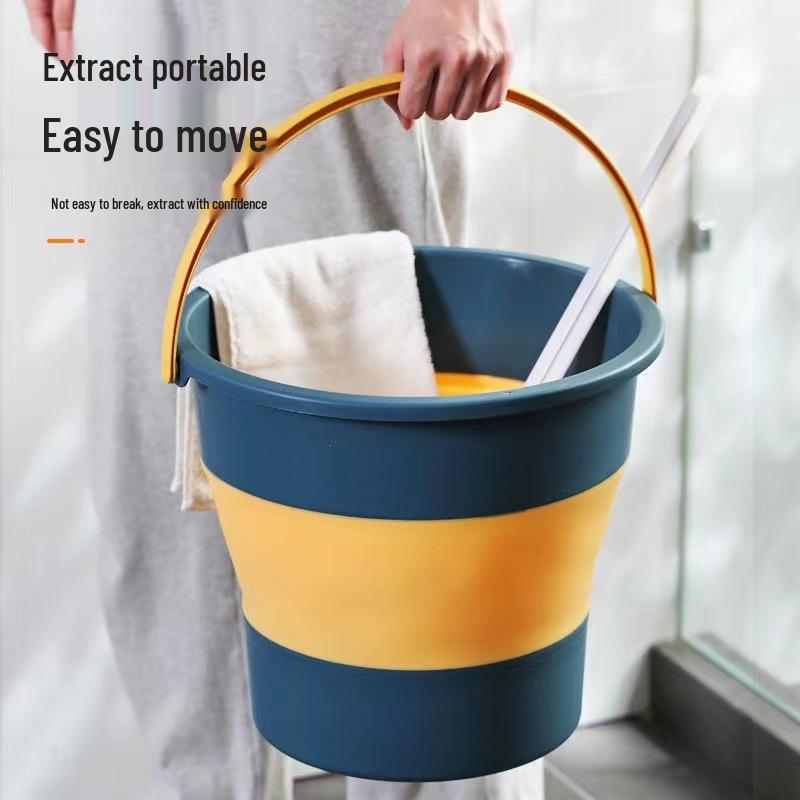 Large Portable Folding Bucket for Outdoor Fishing, Car Washing, and Household Use