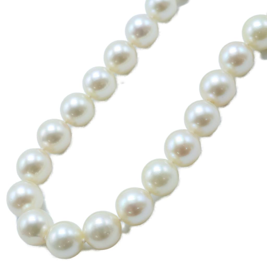 SV925 SILVER clasp 0.3" pearl Necklace Silver / WhiteUsed