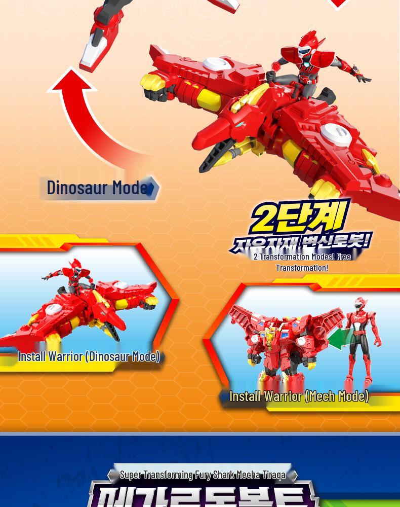 Zhan Gao Mini Force Super Dinosaur Power Series 2 Transforming Mecha Robot Toy