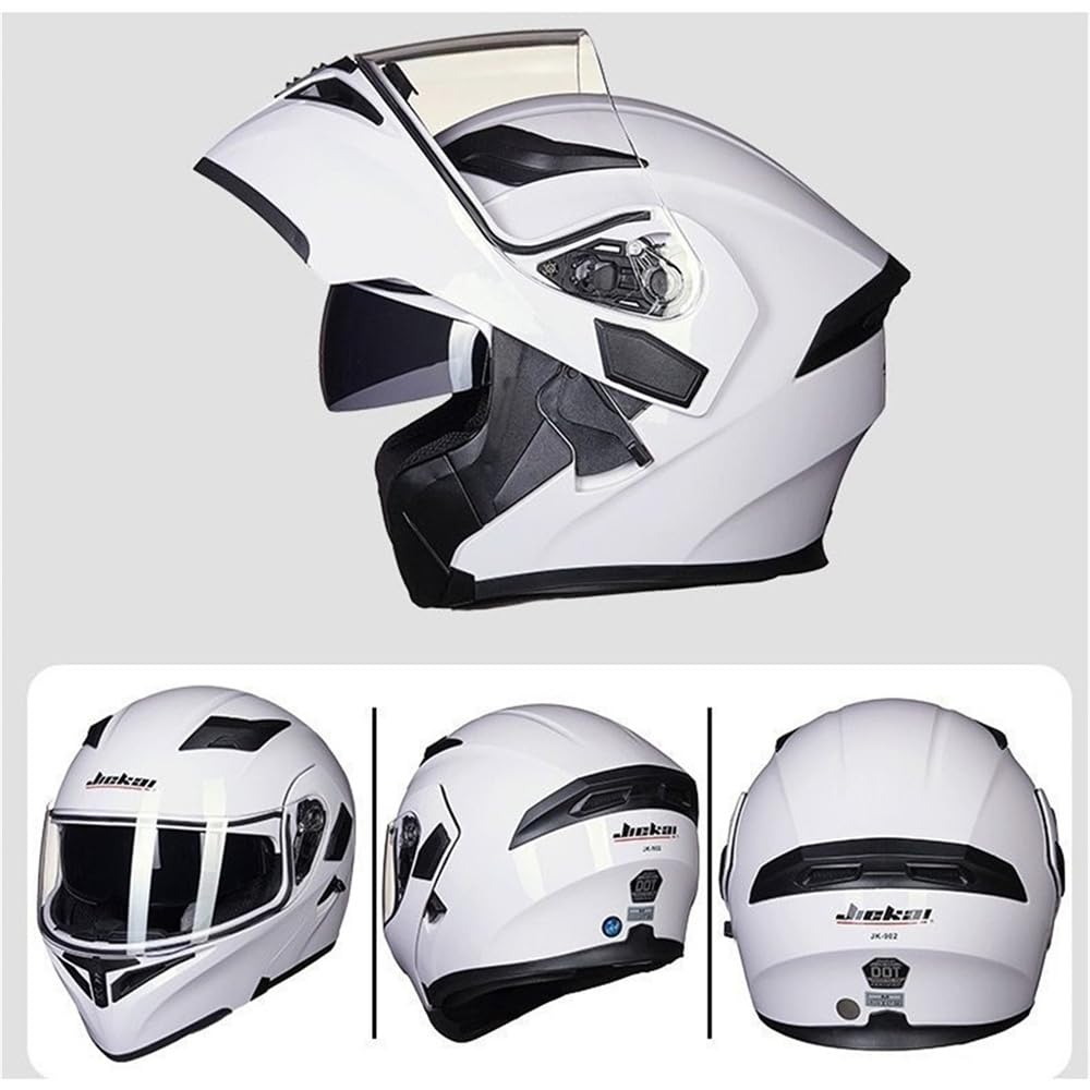 JIEKAI-902 Motorcycle Supplies Full Face Flip Up High Strength ABS Various Rider Equipment with Face Shield Men's Women's Motorcycle Full Face Eq