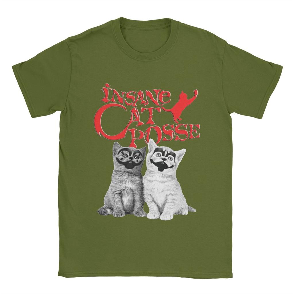 Tričko Insane Clowns Cat Posse pro muže 100% bavlna Vtipná trička s kulatým výstřihem Krátký rukáv Oblečení 4XL 5XL 6XL