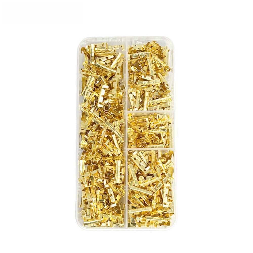 U-Shaped Double Crimp Terminal – Non-Insulated Wire Connector for 0.3-1.5mm² Cables | Electrical Terminal Lug, Easy Wire Joining