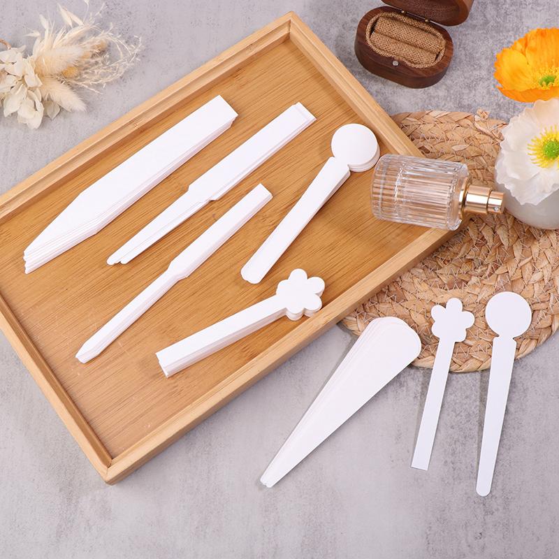100Pcs/lot Round Head Testing Aromatherapy Fragrance Perfume Essential Oils Test Tester Paper Strips Flower Shape