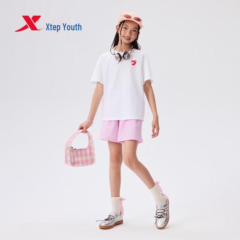Xtep Girls' Quick-Dry Summer Athletic Shorts