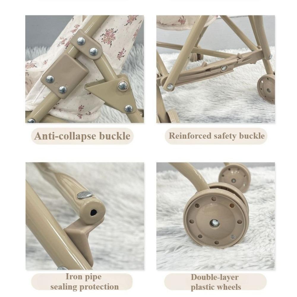 Dolls To Play Baby Doll Stroller Toy for Girls with Canopy Storage Bag Pretend Play Foldable Christmas Gifts for Kids Toddlers