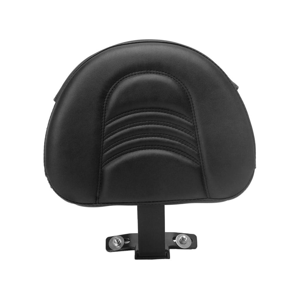 Motorcycle Accessory Rear Adjustable Driver Backrest Seat Black/Chrome Fit For Harley Heritage Softail Classic FLSTC 2007-2017