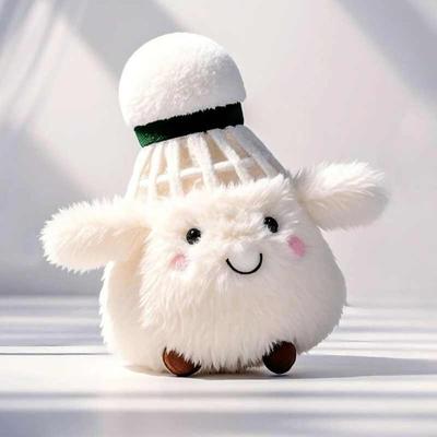 Furry Plush Doll Soft Bag Decor Pendant New Badminton Keychain  Friends Gifts