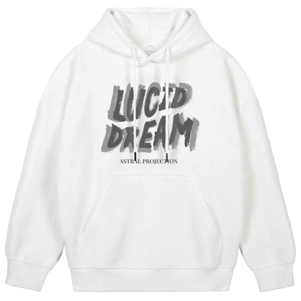 Astral Projection Lucid Dream Oversized Wide Shoulder Hoodie_White M