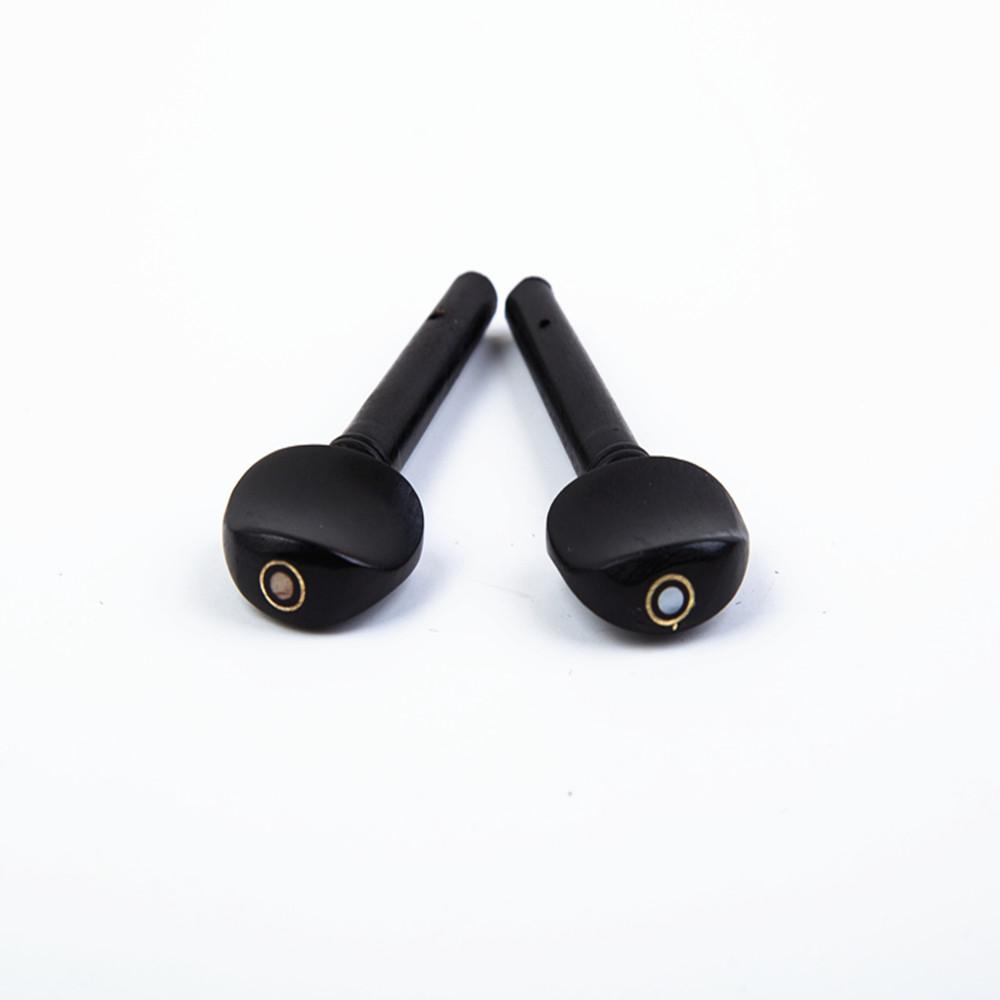 4 Pcs 4/4 Size Ebony Wooden Violin Fiddle Tuning Pegs Replacement Tool