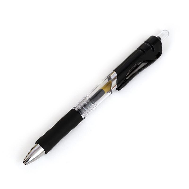 K35 Clickable Neutral Pen, Red/Black/Blue, Steel Nib, 0.5mm Bullet Tip, Signature/Office/Student Use.