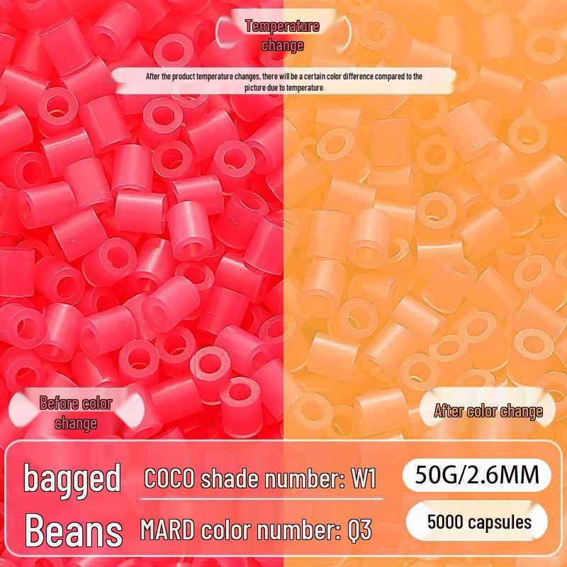 Mard Family Perler Beads P Series Pearlescent Colors 2.6mm Refill Pack - 50g Fused Beads