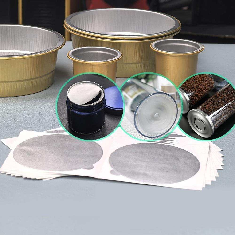 50pcs set Self Adhesive Aluminum Foil Lids Portable Aluminum Foil Sealing Stickers For Yogurt Cups