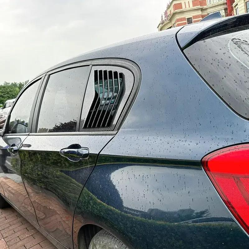 For BMW 1 Series F20 118i 120i Hatchback 2011- ABS Rear Window Quarter Louver Cover Side Vent Trim Car Adhesive Accessories