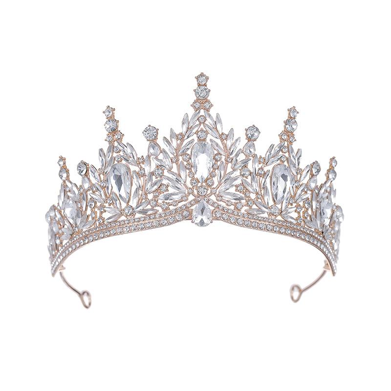 

Crown Bride High End Headwear Super Glittering Crystal Princess Crown Hair Crown Wedding Dress and Evening Gown Accessories