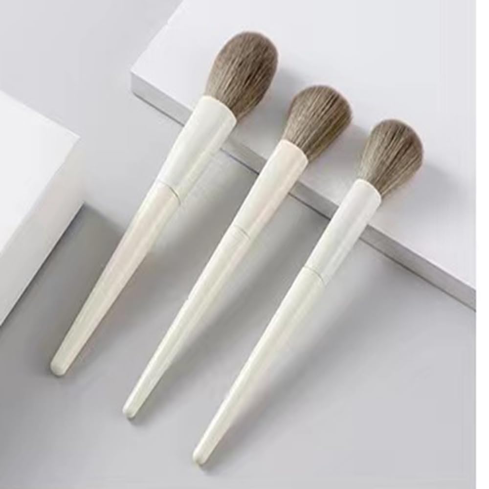 ALLEVG Makeup White Premium Fiber Suitable for Beginners and Sensitive Premium Fiber Makeup Gift Pouch Included Brushes, 10-Piece Set, Brushes,