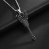 Retro Domineering Ouroboros Wrapped Around The Tree of Life Pendant Necklace Men's Personalized Punk Cool Casual Jewelry Gift