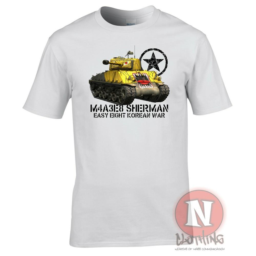 M4a3e8 Sherunisex Tank TShirt Easy 8 Korean War Allied Vehicle Wot Us Army S