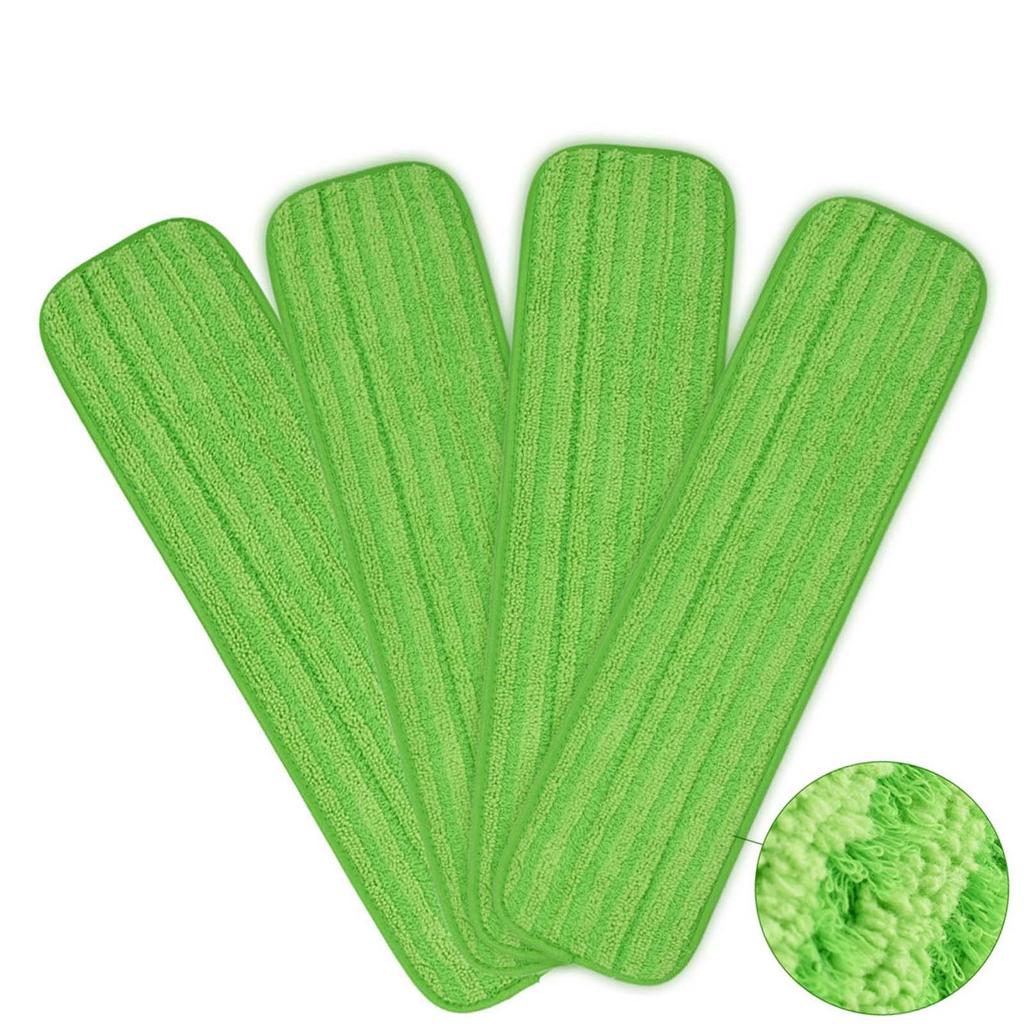 4-Pack Reusable Mop Pads Replacement Wet And Dry Mop Cloths