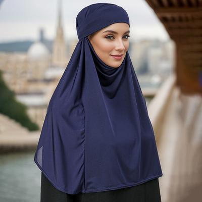 Muslim Headscarf Wrinkle-Resistant Hijab Daily Wear Premium Wrinkle-Resistant Fabric Machine Washable Breathable Comfortable