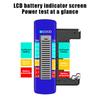 Black Portable Battery Capacity Indicator Compact Size Lithium Battery Level Tester Digital Display Battery Voltage Meter