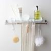 Yamazaki Tower Towel Rack, White, Approx. W33 X D9 X H15cm, Bath Rack, Simply Inserts Into Towel Bar, Includes Hooks, 3291
