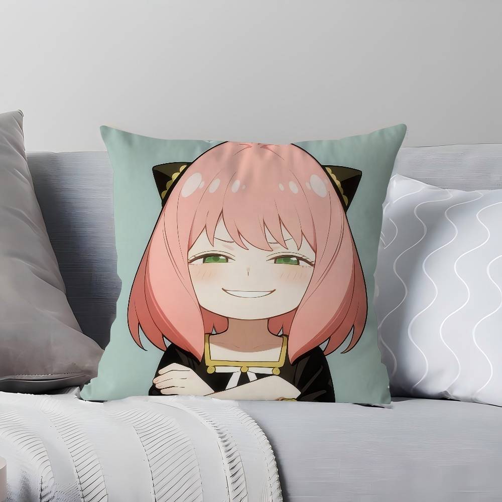 

Anime Anya Forger Cushion Cover Inches Farmhouse Decor Home Throw Pillow Covers For Couch Decorations 16x16Inch