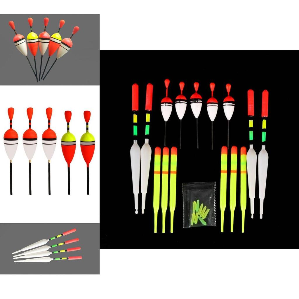 Anmuka 15-card Set Vertical Floats Fishing Bobber Kit