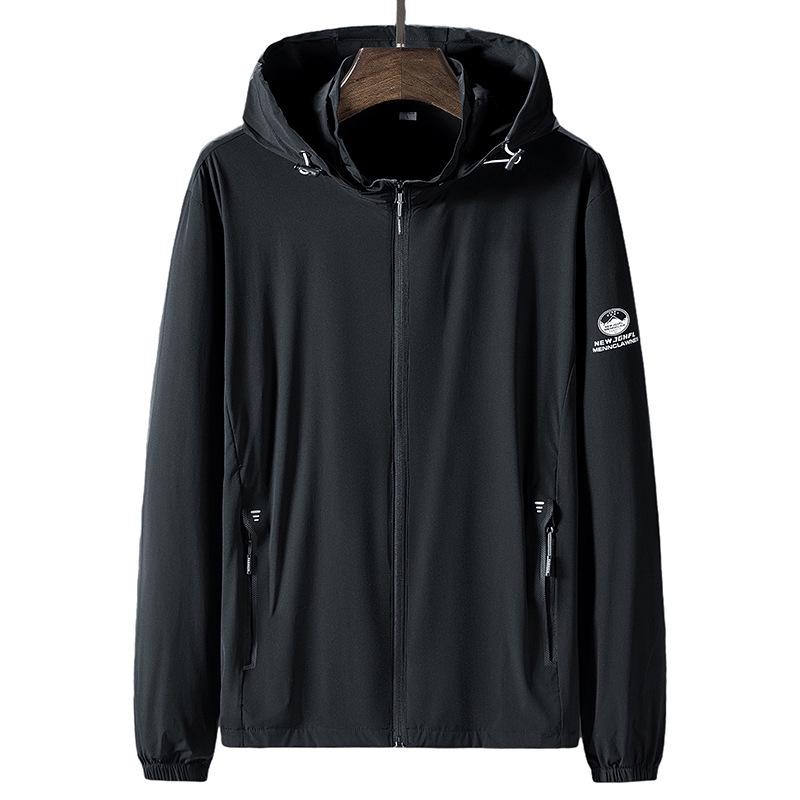 Unisex Lightweight UV Protection Hooded Jacket for Outdoor Activities, Team Building, & Summer Wear - Breathable & Windproof (UPF 50+) 2XL