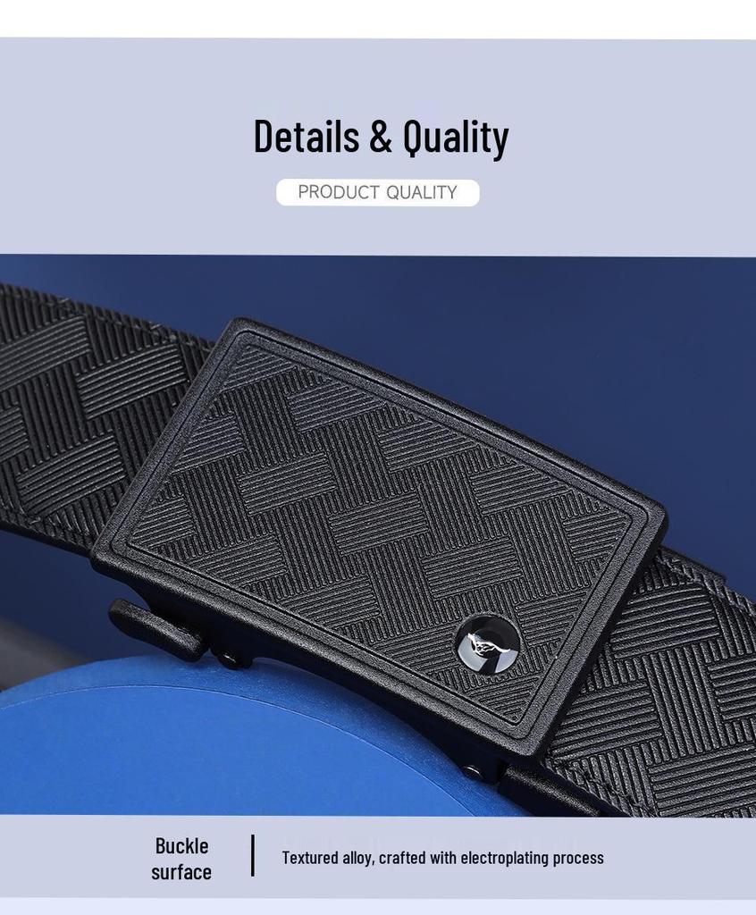 Seven Wolves Men's Leather Belt with Automatic Buckle - Versatile, High-End Business Accessory and Gift.
