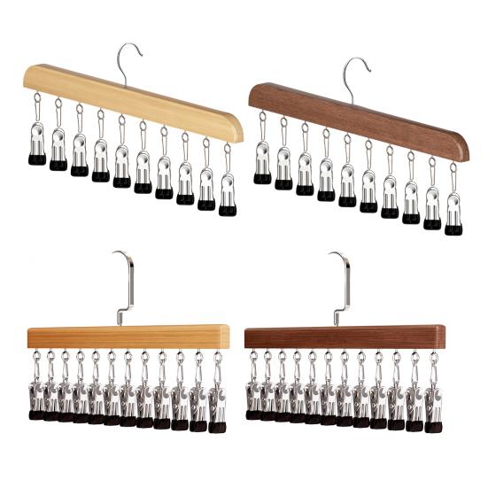 Trouser Clip Closet Organizer with 10/12 Clips Pants Scarves Skirts Belts Towels Underwear Heavy Duty Metal Frame Storage Rack
