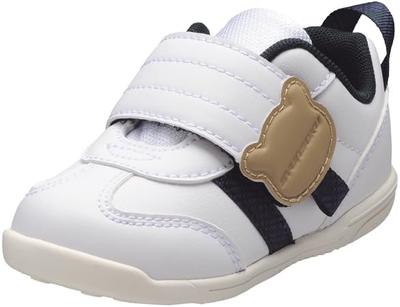 Shunsoku Baby Foot Tamanhos Cerebrais Meninos e Sapatos SJB 3E, Ténis, Largos, Leves, Desenvolvimento, Treino, 12-15cm, Meninas, 1610, Branco, 13.0 cm,