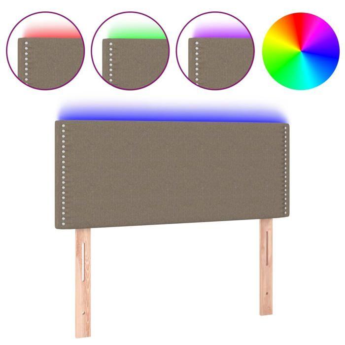 VidaXL LED Headboard Bedroom Furniture Single Bed Accessory Headboard Interior Taupe 3121458