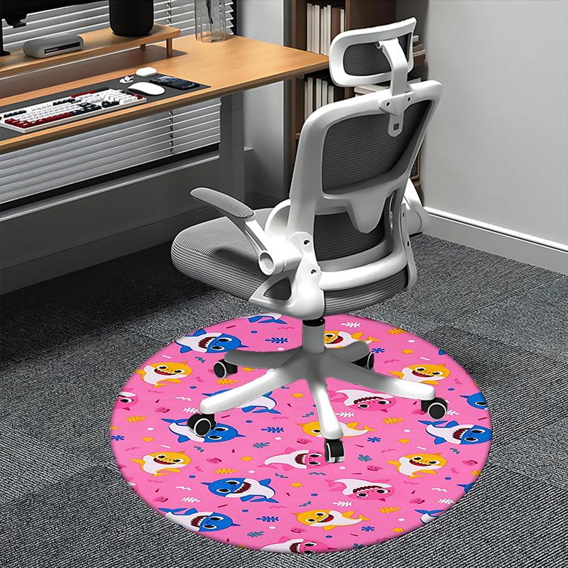 

Shark Pattern Chair mat Round Rug Office carpet, Non slip, Suitable for Living Rooms, Bedrooms Decor 1205515a 80cm by 80cm