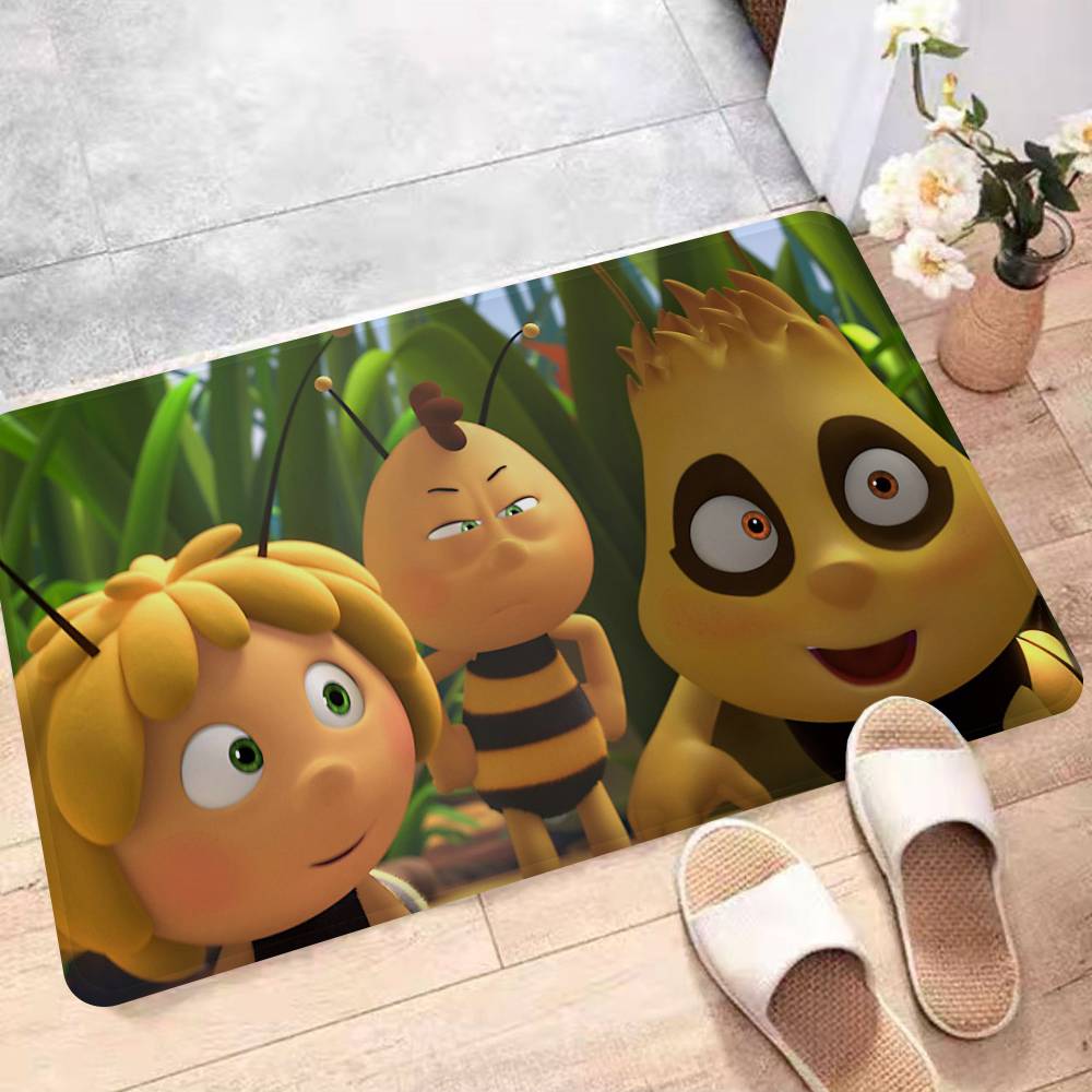 Bee M-Maya Floor Mat Kids Room Bedroom Decoration Balcony Anti-Slip Doormat Living Room Welcome Rug