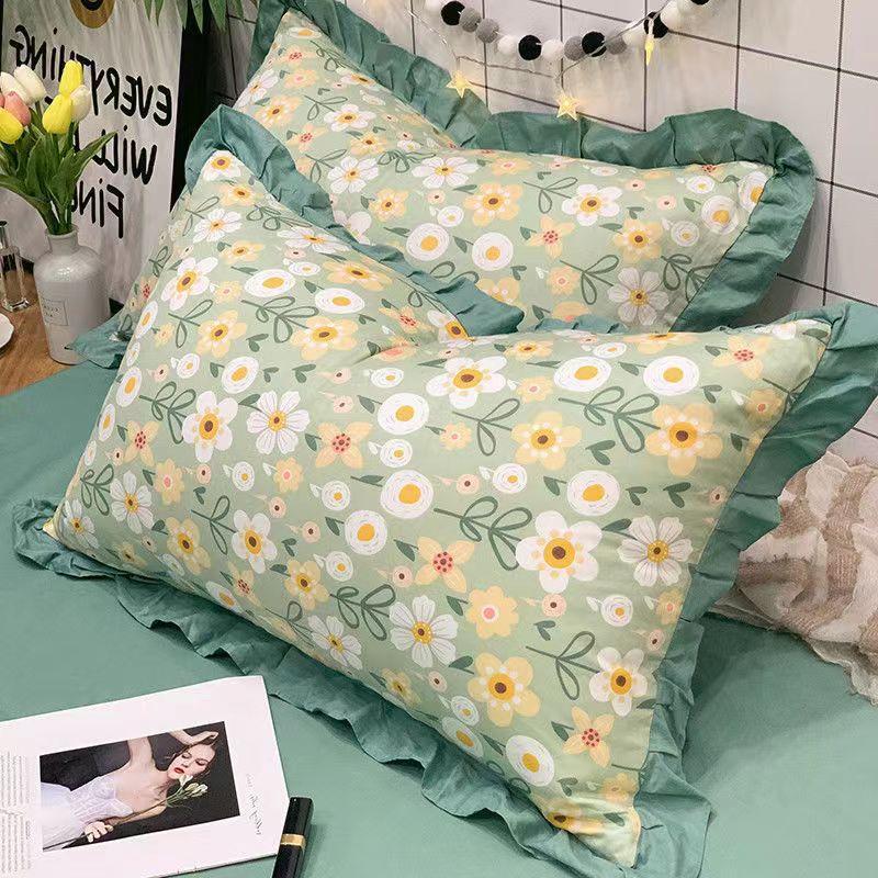 A Pair of Pure Cotton Pillowcases Spring and Autumn Large Size