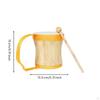Wooden Drum with Strap Wearable Hand Portable Percussion Instrument for Preschoolers, Young
