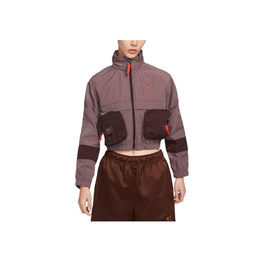 Nike Spliced Logo Zip-Up Hooded Jacket Women Jacket Eclipse Purple Red DV8035-291